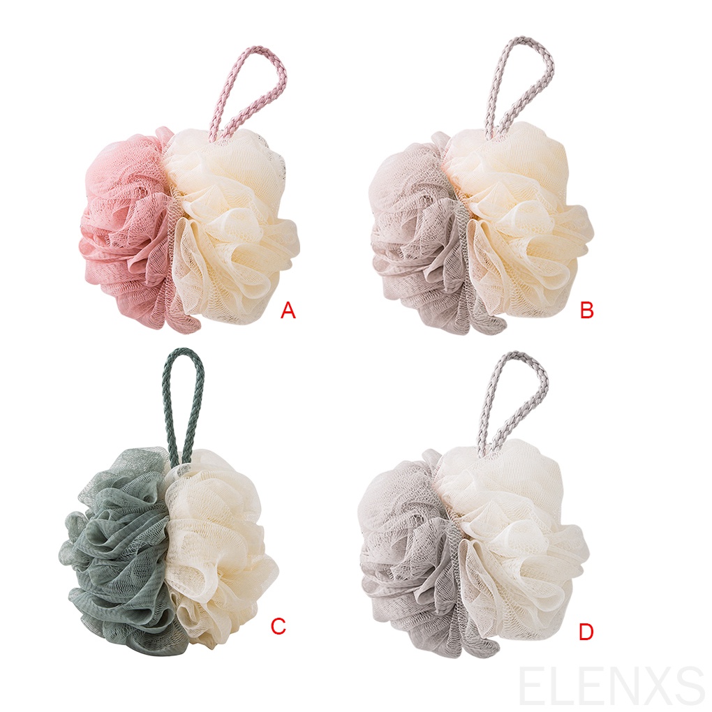 Bông tắm lưới hai màu hình hoa làm sạch cơ thể 11cm
