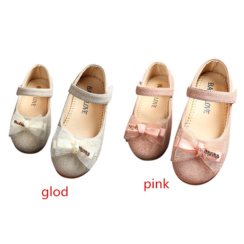 Giày búp bê đính nơ ren đáng yêu cho bé gái