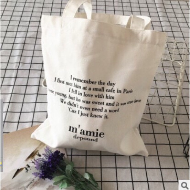 TÚITOTE VẢI TÚI TOTE ĐEO CHÉO CHỮ túi vải ulzzang