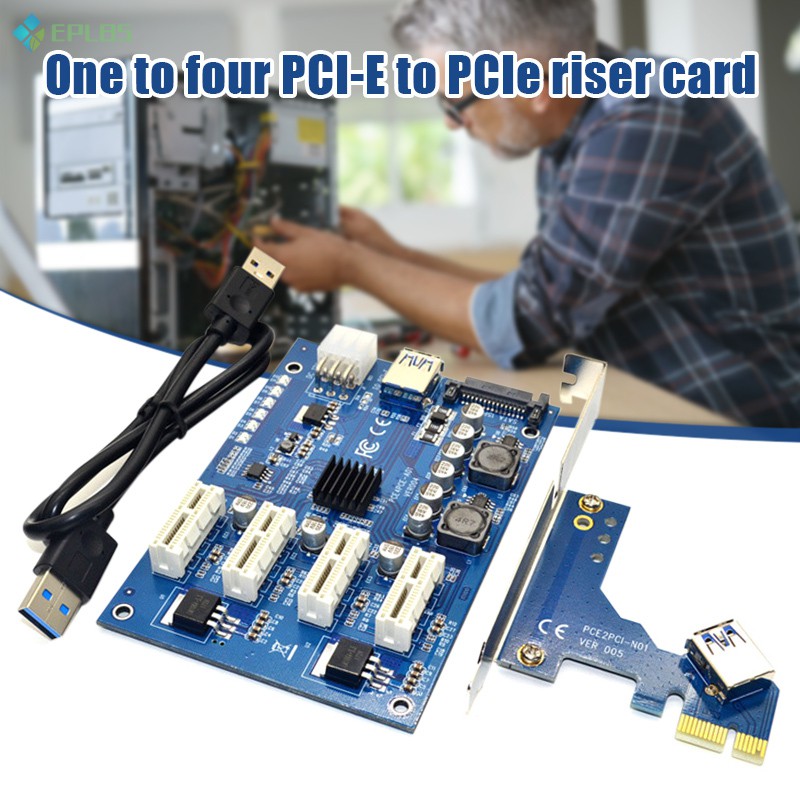 Card Đồ Họa Eplbs 4 Cổng Pci-E 1x M2 Mở Rộng Khe Cắm 4 Cổng Pci-E Sang Pcie