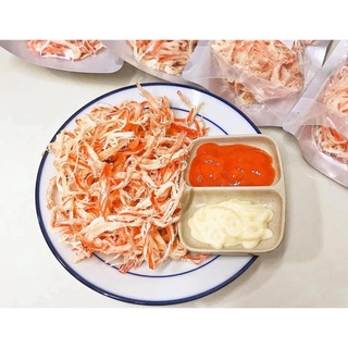 Mực hấp dừa xé sợi