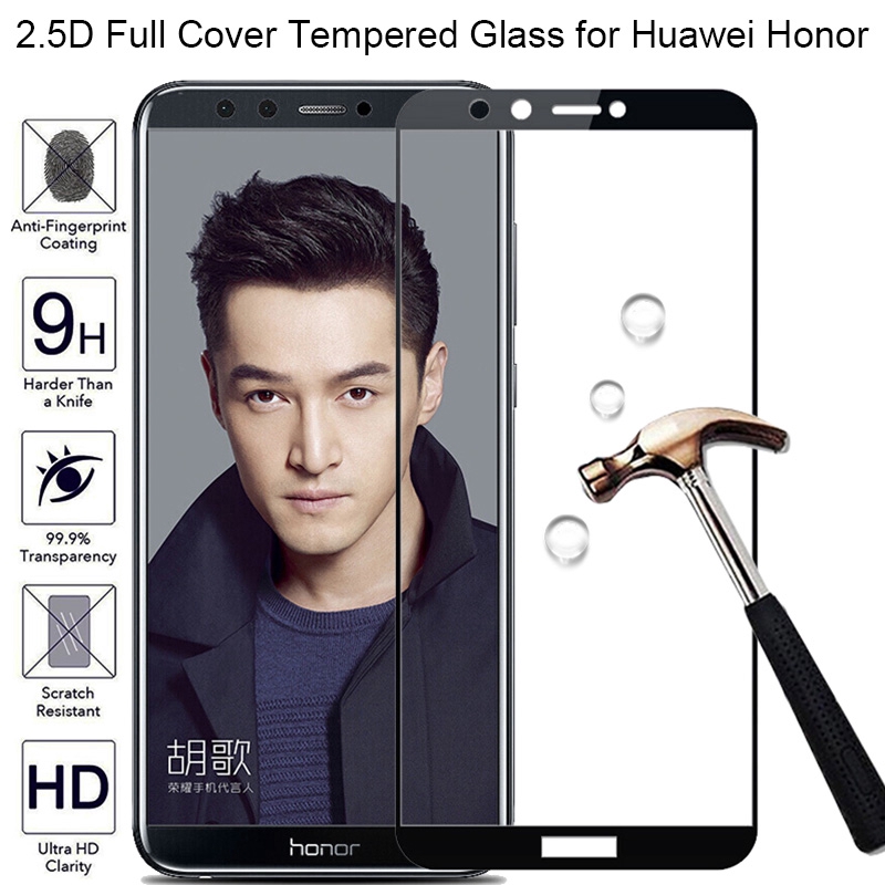 HD Tempered Glass For Huawei Honor 9 Lite 7C Enjoy 8 Full Cover Screen Protector