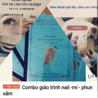 Combo giáo trình nail mi phun săm