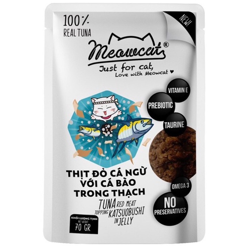 Pate Mèo Meowcat Gói 70g, Thức Ăn Cho Mèo Dạng Ướt Pate Mèo Meowcat