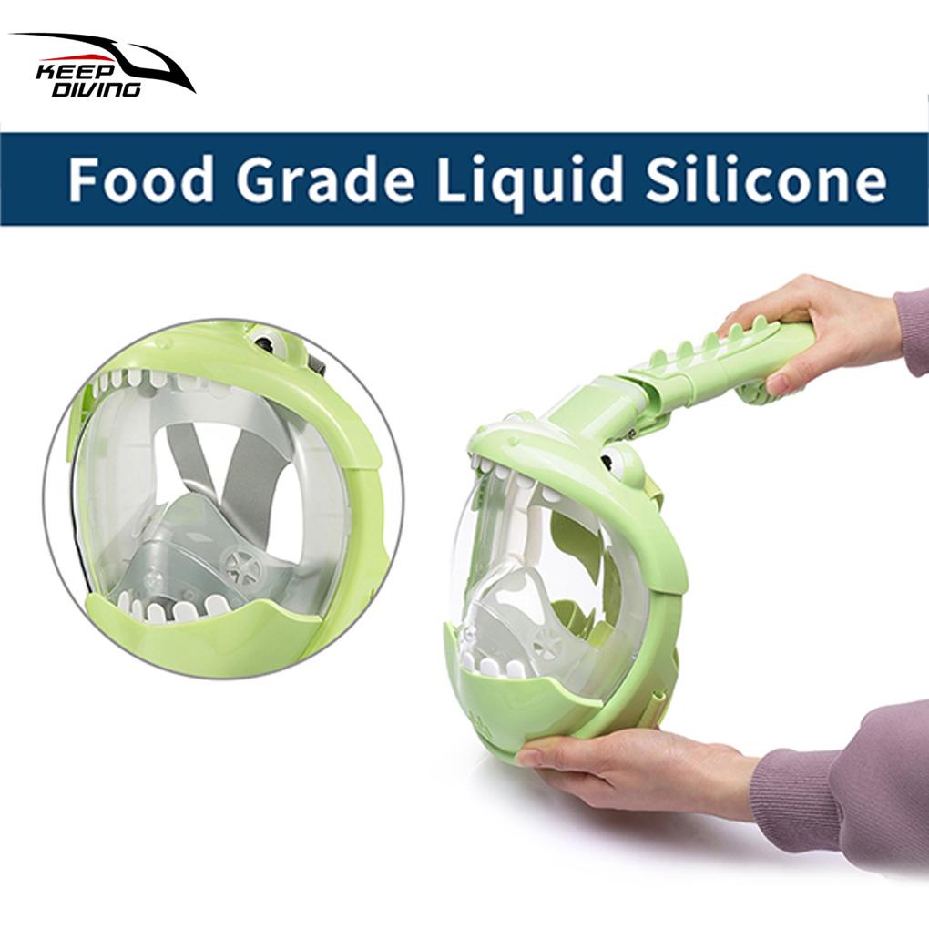 Mặt Nạ Lặn Chống Sương Mù Bằng Silicone Có Thể Gấp Gọn Tiện Lợi Dành Cho Trẻ Em