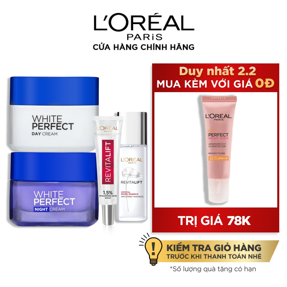 Bộ Dưỡng Trắng Và Cấp Ẩm Toàn Diện Q3 L'Oreal Paris White Perfect