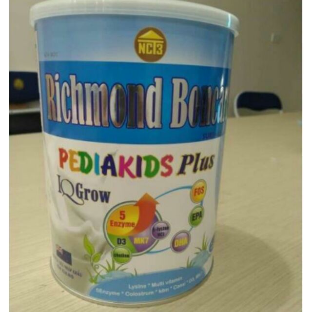 Sữa Richmond boncare pediakids IQGrow 400g (1-15tuoi cho trẻ biếng ăn, còi xương, chậm lớn..)