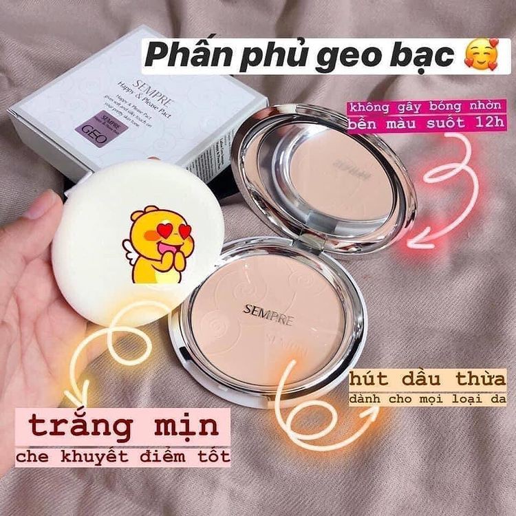 Phấn nén siêu mịn Geo Lamy Sempre Happy Please Pact