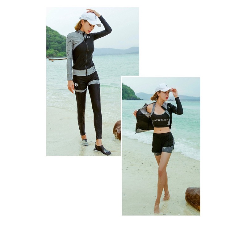 Bộ bơi dài tay nữ phong cách korea | BigBuy360 - bigbuy360.vn