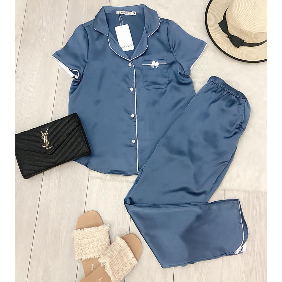 [Mã APWARN30 hoàn 30k xu đơn 150k] Bộ đồ ngủ nữ 🦋 mặc nhà siêu mát  Đồ bộ Pijama Lụa cao cấp | BigBuy360 - bigbuy360.vn