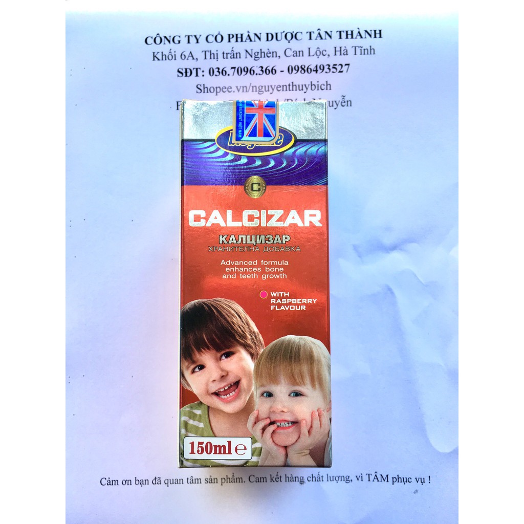 Calcizar Siro bổ sung Canxi, vitamin A/D3, kẽm cho trẻ cao lớn, khỏe mạnh, không táo bón | BigBuy360 - bigbuy360.vn