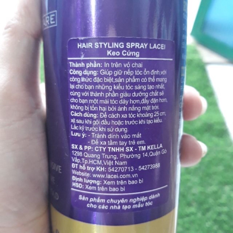 Keo Xịt Tóc Lacei Hair Styling Spray 300ml Keo Cứng, Keo Mềm