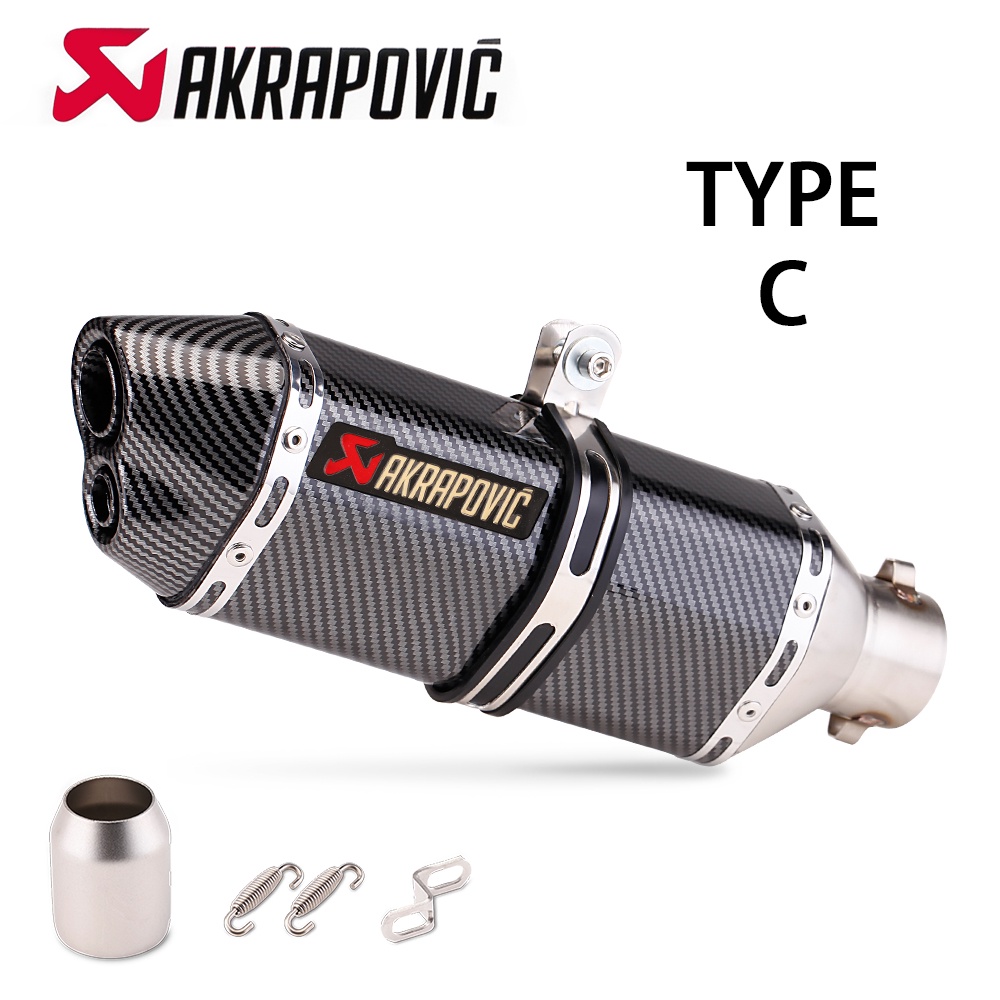 Lon Pô Akrapovic Lục Giác Bạc Và Full Carbon và titan 7 màu Đủ phụ kiện + Tiêu Pô