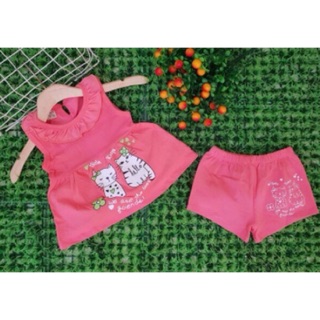 Bộ bèo cotton bé gái
