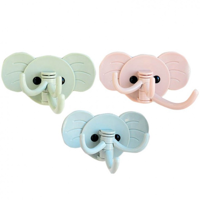 Móc Dán Tường Hình Con Voi Treo Vật Dụng Quần Áo MINISHOP H010