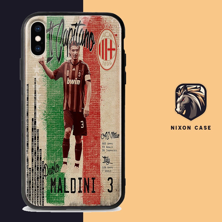 Ốp Chống Ố Vàng In Hình ACMilan NIXON Cho Iphone 12 11 8 7 6 6S Plus X Xr Xs Max 11Pro 12 Pro Max Se 2020