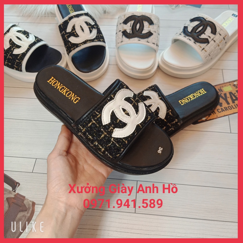 Dép Bánh Mì Dép Nữ Quai Ngang Dạ May X Đế 3 phân Siêu Nhẹ, Mềm Êm Cực Sang Chảnh (Kèm Ảnh Video Thật)