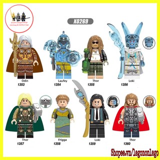 Minifigure siêu anh hùng Lego Marvel Odin Thor Loki X0269