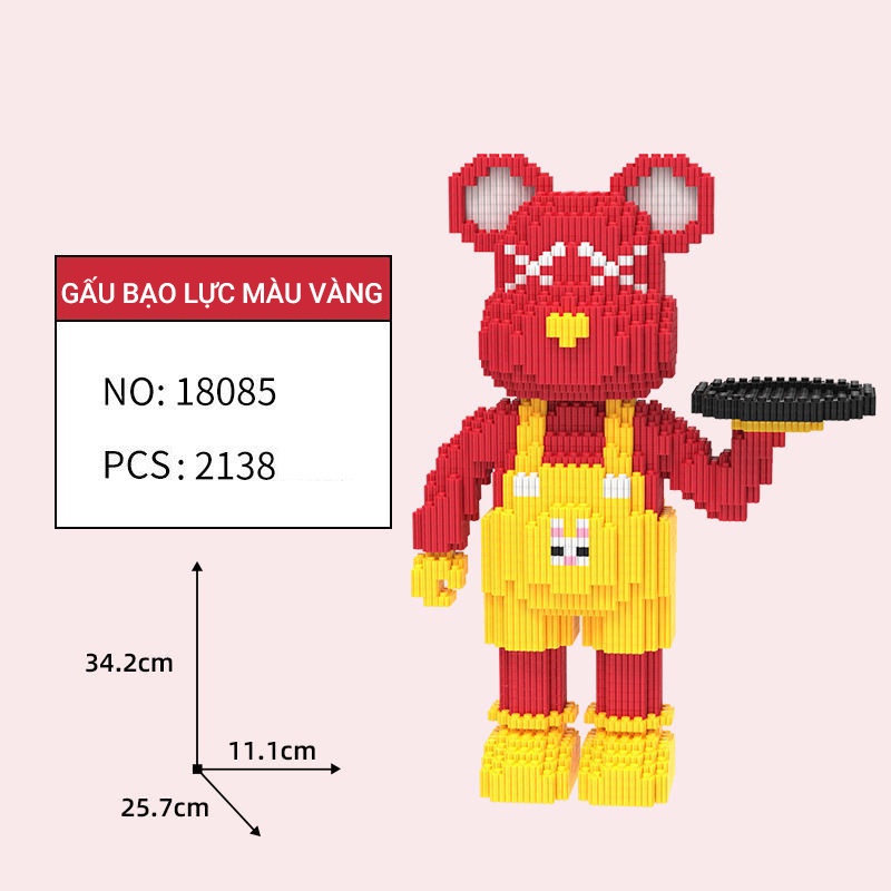 Bộ Đồ Chơi Lắp Ráp Gấu 32cm