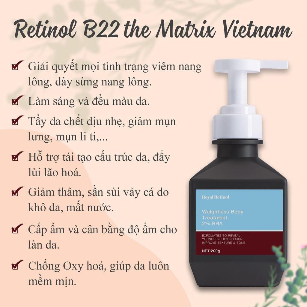 Kem Dưỡng Tẩy Da Chết Royal Retinol Weightless Body Treatment 2% BHA