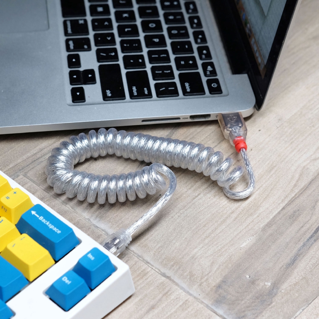 Dây cáp xoắn Mini USB cao cấp Lindy Coiled Cable 2m