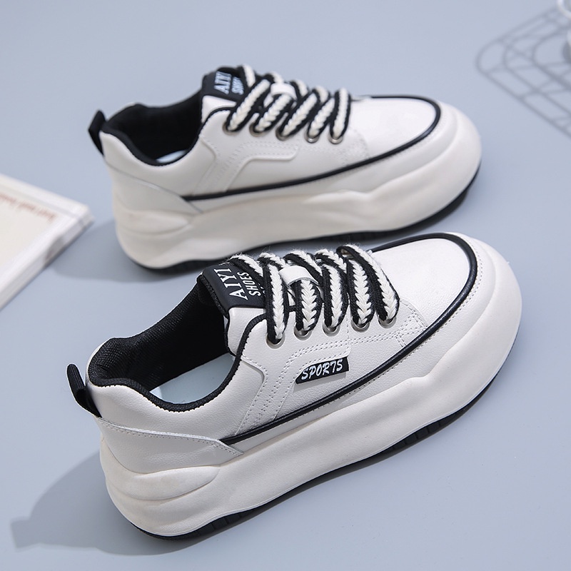 Ielgy Giày Sneaker Thoáng Khí Nâng Chiều Cao Đường Phố Cho Nữ