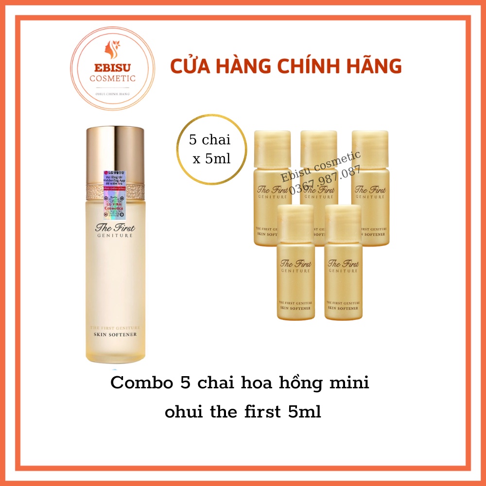 Combo 5 chai hoa hồng ohui the first skin softener 5ml