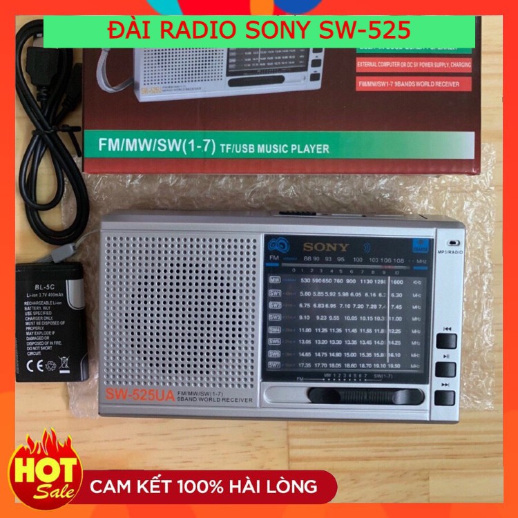 Đài Radio SW-525U ⚡FREE SHIP⚡ Dạng Bỏ Túi , Nghe Được 8 Băng Tần .Thiết Kế Cực Đẹp , Dễ Dùng , Bắt Sóng Cực Nhạy