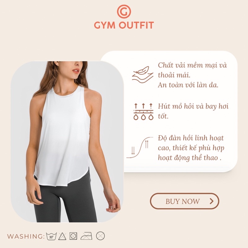 Áo Tank Liền Bra Tập Gym Yoga Nữ Cao Cấp Có Sẵn Mút Lót - Ignite Tank 2 - in 1 Lululemon 2022 Gym Outfit