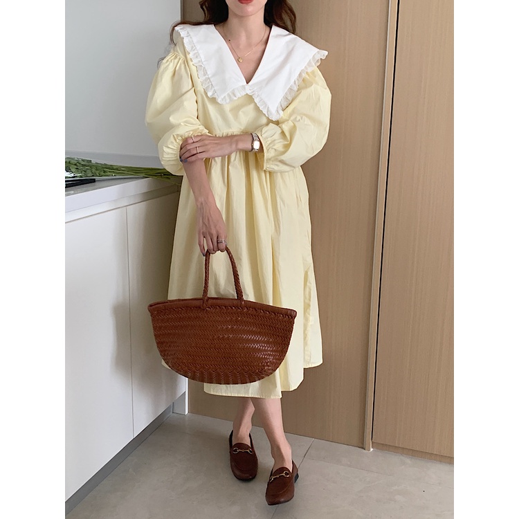 Đầm Dài Tay Cổ Búp Bê Xinh Xắn Dành Cho Nữ 49183