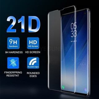 Kính Cường Lực 21D Bảo Vệ Toàn Màn Hình Cho Samsung S6 S7 S8 S9 S10 S10E 5G Note 8 9 10 Pro Lite Plus Edge