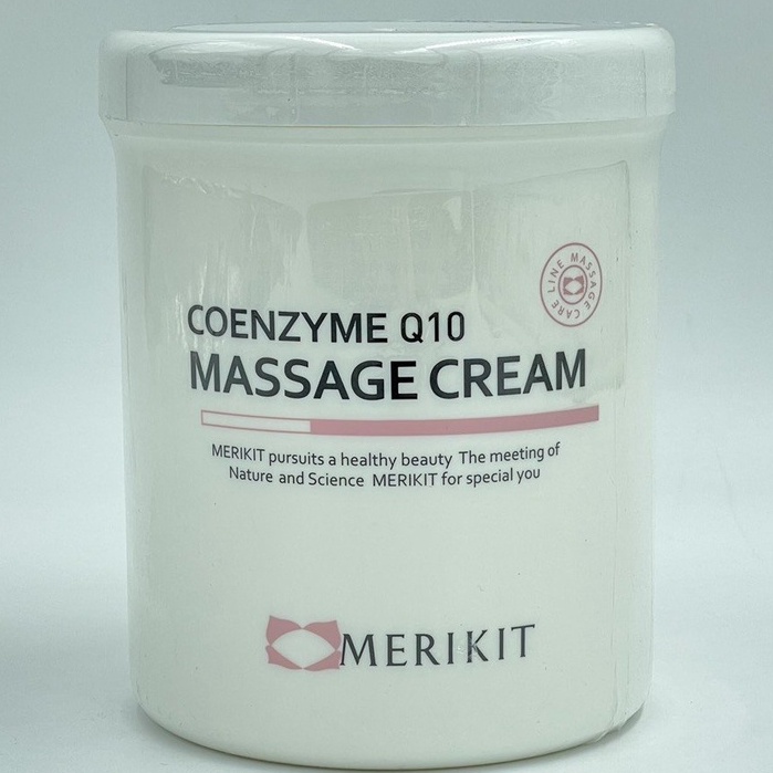 Kem Massage Mặt Coenzyme Q10 Massage Cream 1000ml hãng Merikit chuyên dùng trong spa thẩm mỹ