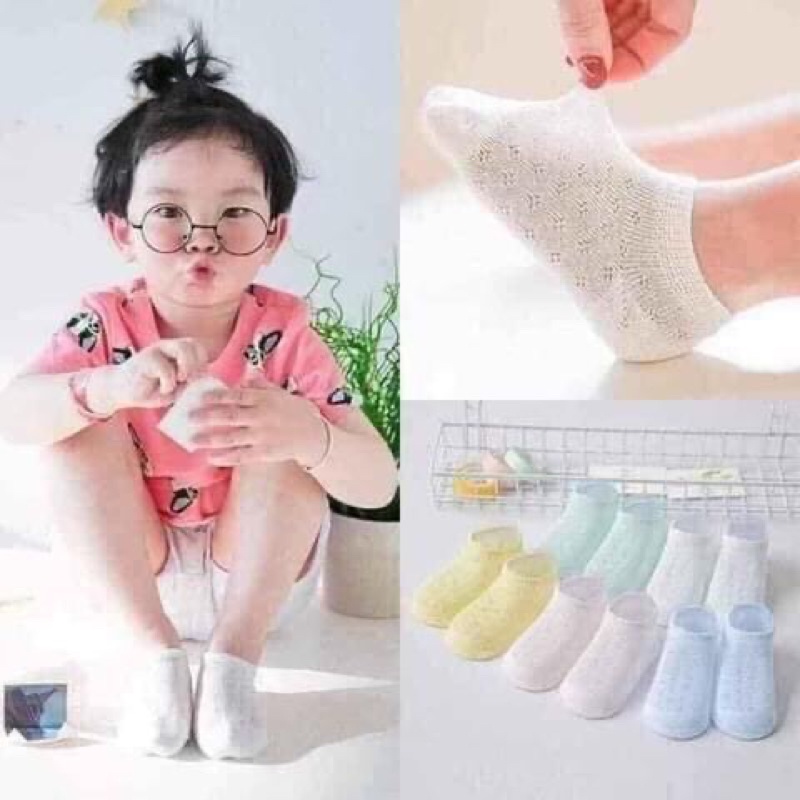 Set 5 đôi tất lưới mùa hè cao cấp cho bé trai bé gái-tất lưới cho bé giá rẻ