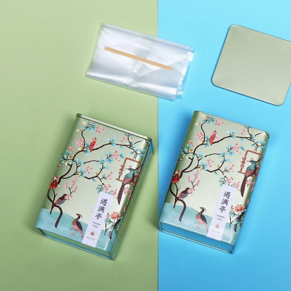 Hộp Đựng Trà / Cà Phê / Bánh Kẹo Hình Vuông Họa Tiết Hoa Mận Phong Cách Trung Quốc