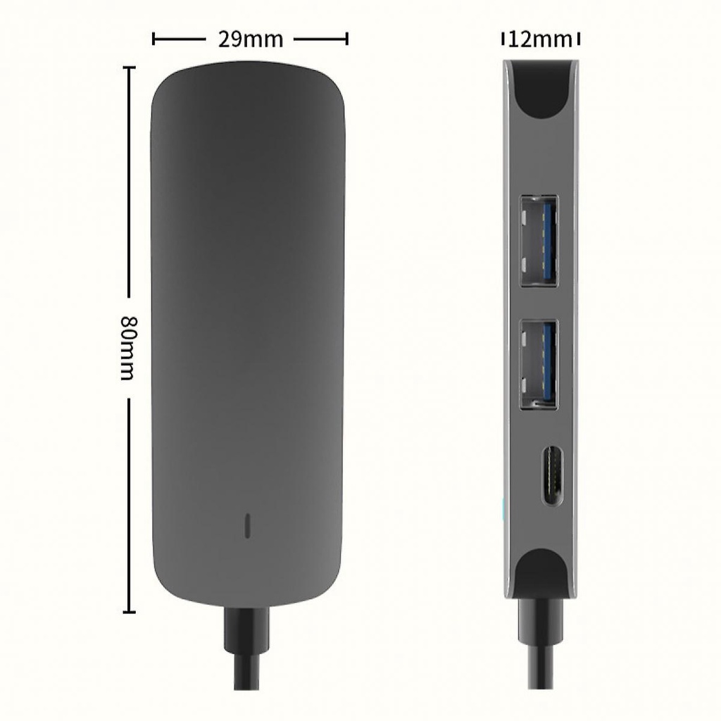 Hub chuyển đổi type C to HDMI, USB 3.0 Cổng Chuyển Đổi Đa Năng 4 trong 1 cho Macbook Pro/Air/M1/M2 Air, 13 14 inch, Lap