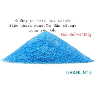 Đồng Sulfate 《CuSO4》Tinh thể Cắt Rong Rêu Tảo,Trị Nấm Cá#gói 50g .