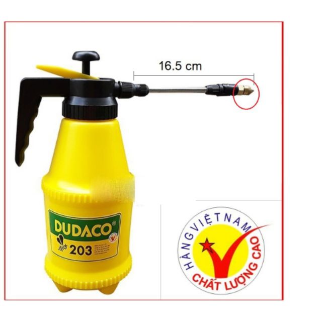 Béc phun bình Dudaco 2L, 4L, 8L bằng đồng ( béc thẳng đầu phun sương)