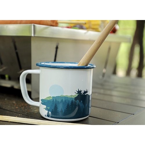 LY TRÁNG MEN EMAYE KUPA 270ML- họa tiết ngẫu nhiên