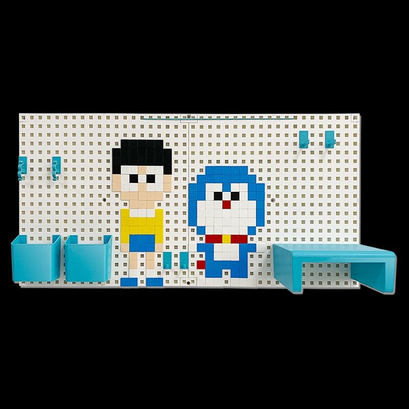 Bảng pegboard trang trí góc học tập cho bé chủ đề Doremon
