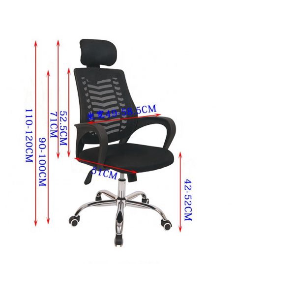 Ghế văn phòng xoay có tựa đầu  GX5003 ghế làm việc lưng lưới vô cùng thoáng mát, sạch sẽ