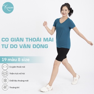 Áo thun nữ cổ tim - Xanh cổ vịt