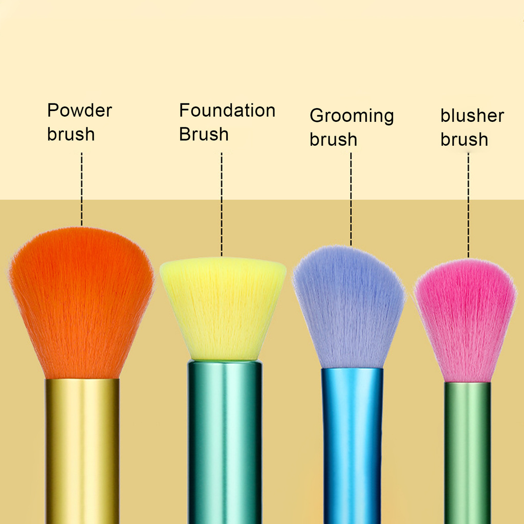 CODseller 15Pcs/Set Cosmetic Brush Non-drop Colorful Artificial Fiber Eye Makeup Brush for Dressing Room