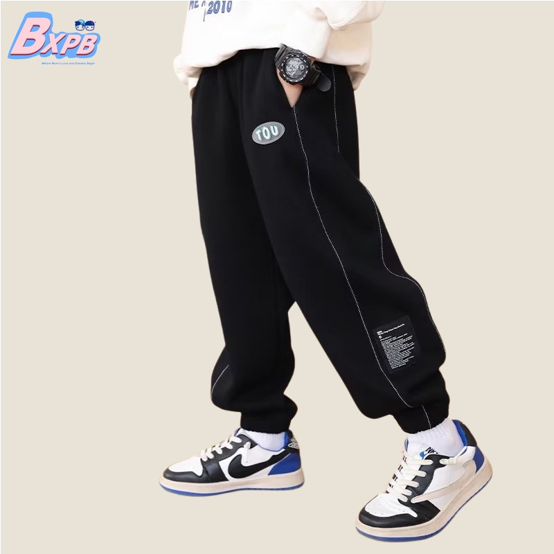 Quần Cotton Nguyên Chất Dáng Rộng Thoải Mái Phong Cách Thể Thao Thời Trang Cho Bé Trai BXPB 3