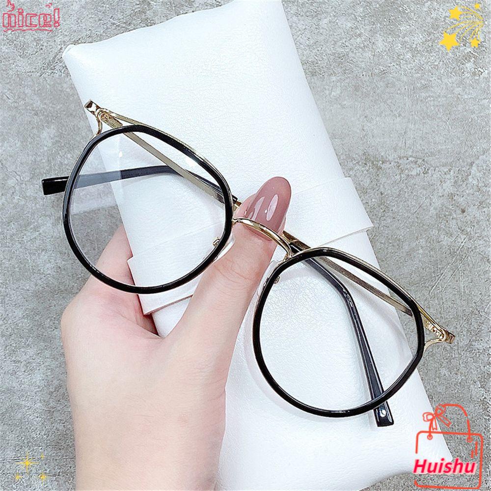 ✣HS✣ Women Computer Goggles Cute Myopia Glasses Anti-UV Blue Rays Glasses Vision Care Metal Eyeglasses Eyewear Optical Glasses/Multicolor