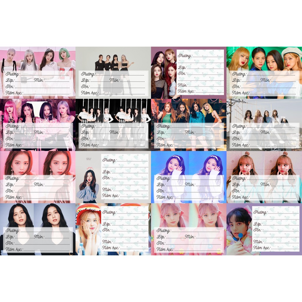 Nhãn vỡ BlackPink in theo yêu cầu