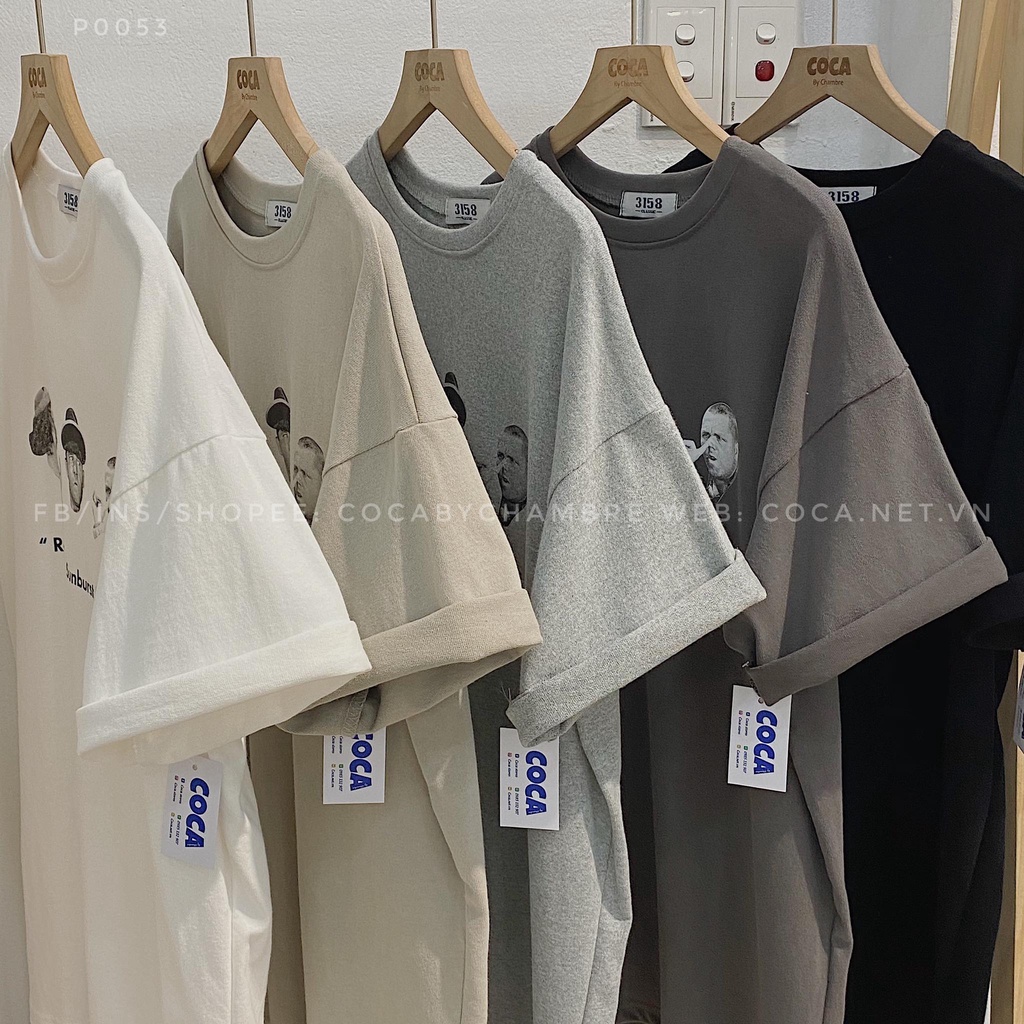 [P0053]🧦 Áo thun áo phông cotton mặt lông unisex REDAMANCY form rộng vải dày (Có sẵn/ảnh thật)