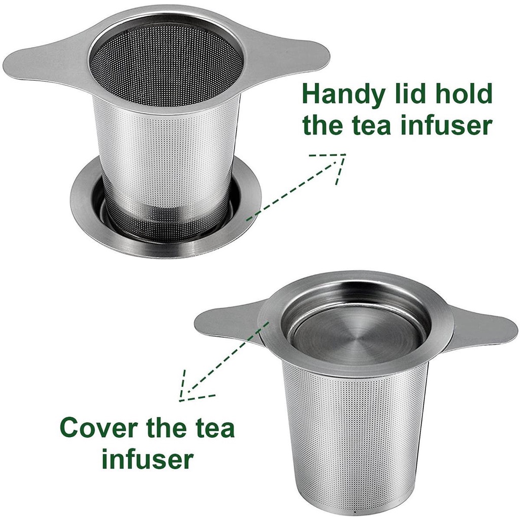 Dụng Cụ Lọc Trà Bằng Thép Không Gỉ Với Tay Cầm Đôi Tiện Dụng
