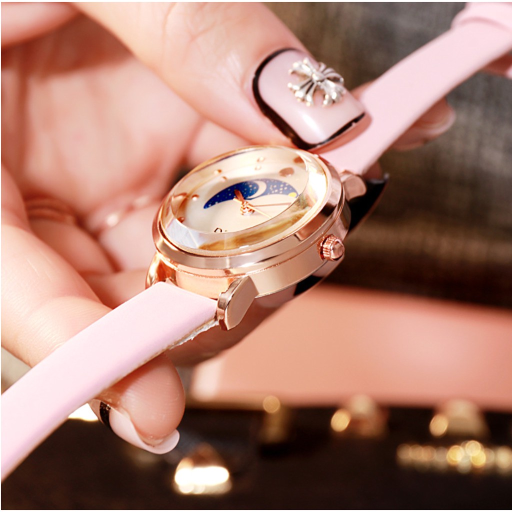 [Mã FAMARAL2 giảm 10K đơn 50K] [CỰC ĐẸP] ĐỒNG HỒ NỮ DÂY DA DZG MÂY XANH D266 PHONG CÁCH HÀN QUỐC | BigBuy360 - bigbuy360.vn