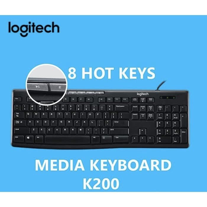 Usb Logitech KEYBOARD MEDIA K200 100% chính hãng