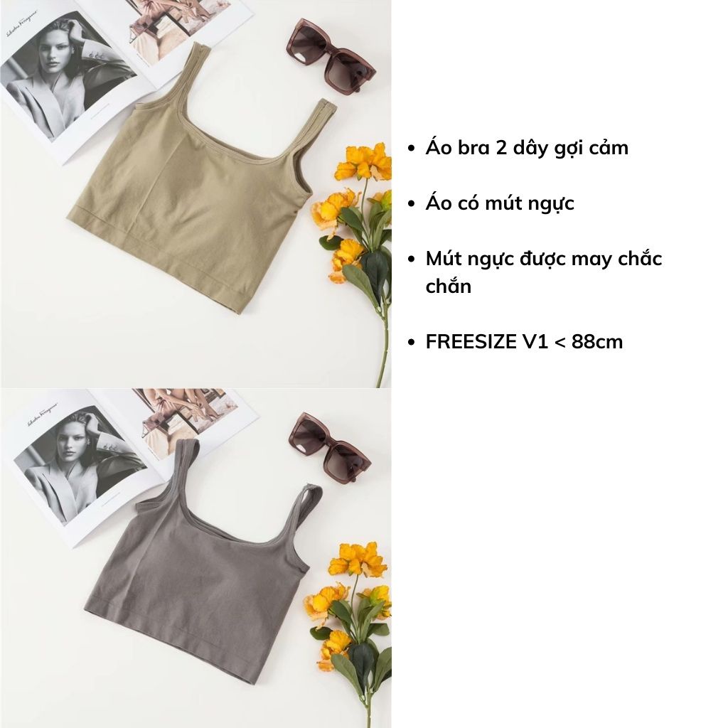 Áo bra 2 dây nữ đẹp, áo ngực không gọng xinh xắn B833